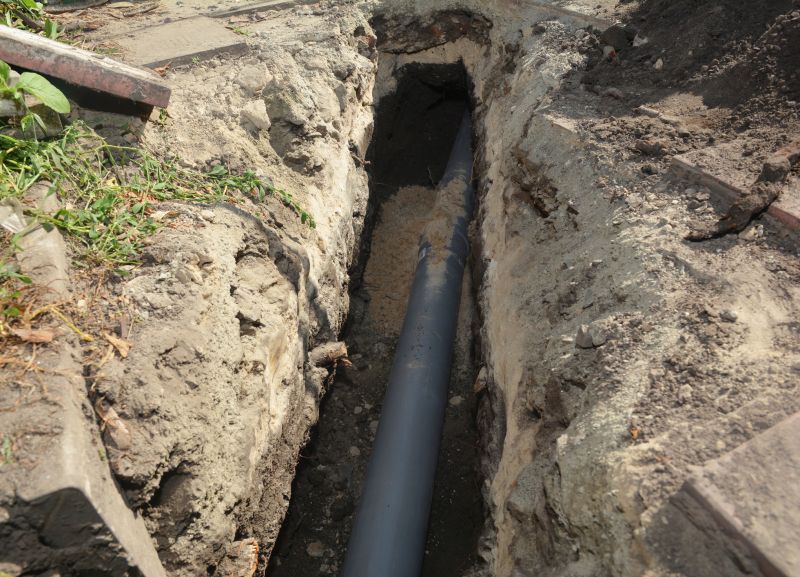 Repaired Sewer Line